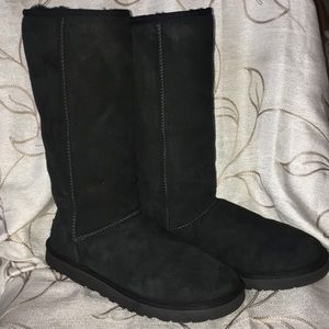 Tall black uggs authentic - size 10